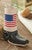 American Flag Cowboy Boot Shot Glass