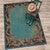Western Stitched Turquoise Rug - 8 Ft. Round
