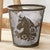 Floral Horse Metal Waste Basket - OUT OF STOCK