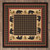 Bear Tracks Lodge Rug - 8 Ft. Square