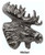 Moose Round Cabinet Knobs - Set of 2 - Nickel - CLEARANCE