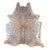 Metallic Blue & Tan Cowhide Rug - Medium - OVERSTOCK