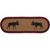 Stenciled Moose on the Loose Oval Runner - 1 x 2