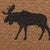 Stenciled Moose on the Loose Oval Runner - 1 x 2