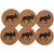 Stenciled Moose on the Loose Coasters - Set of 6