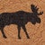 Stenciled Moose on the Loose Coasters - Set of 6