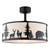 Wildlife Scene Silhouette Pendant Light
