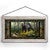 Misty Bear Stained Glass Art with White Frame