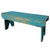 Turquoise Pine Wood Bench