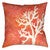 Watercolor Waves Coral 20 x 20 Outdoor Pillow - OVERSTOCK