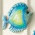 Blue Shimmer Fish Wall Art - CLEARANCE