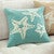 Starfish Sea Blue Indoor/Outdoor Pillow - OVERSTOCK
