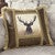 Misty Deer Faux Leather Pillow