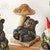 Whispering Bear & Mushroom Figurine