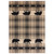 Bears & Arrows Beige Plaid Rug - 3 x 4