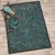 Western Boot Stitched Turquoise Rug - 3 x 4