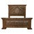 Roundup Solid Wood & Tooled Leather Bed - King