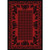 Big Sky Bear Family Red Rug - 5 x 8