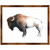 Bison Profile Canvas Art