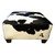Denver Black & White Cowhide Ottoman