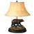 Black Bear and Rocks Sculpture Lamp