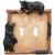 Black Bear & Twig Double Switch Plate
