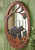 Black Bear Carved Wood Mirror