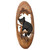 Black Bear Cub Oval Wood Carving Wall Art