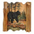 Black Bear Forest Carved Wood Wall Art