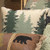 Black Bear Log Cabin Accent Pillow