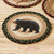 Black Bear Round Jute Trivet