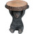 Black Bear Slice Sculpture Accent Table