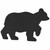 Black Bear Silhouette Napkin Rings - Set of 4