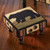 Black Bear Tracks Footstool