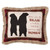 Black Bears Applique Embroidered Pillow