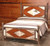 Black Forest Hickory Diamond Birch Bark Bed - Queen