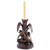 Black Forest Three Pheasant Candleholder - Brushed Wood