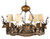 Black Forest Three Small Stag Heads Chandelier