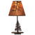 Burnt Sienna Tree Accent Lamp with Pinecone Shade