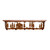 Cabin in Pines 34 Inch Pine Hook Shelf