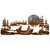 Canoers Burnished Metal Wall Art