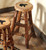 Carved Wood Bear Barstool - Large