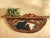 Carved Wood Bear Family Wall Shelf