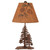 Cauterized Steel Evergreen Tree Accent Lamp