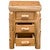 Cedar Log 3 Drawer Nightstand