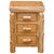 Cedar Log 3 Drawer Nightstand
