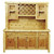Cedar Log Buffet & Hutch with Wine Rack - 75 Inch