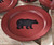 Crimson Bear Enamel Dinner Plate