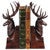 Deer Head Bookends - Burlwood