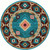 Diamond Creek Turquoise Rug - 8 Ft. Round